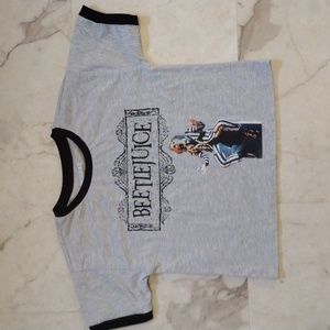Beatle Juice cropped style T-shirt.